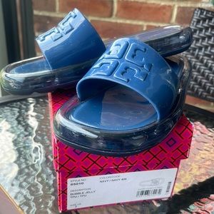 Tory Burch Navy/Navy Bubble Jelly Shoes